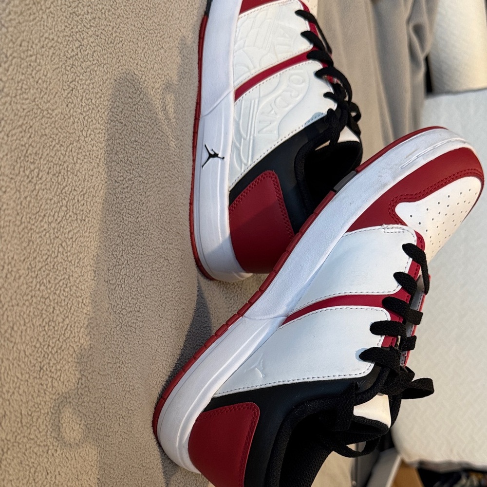 Jordan Men's Black, Red, and White Sneakers